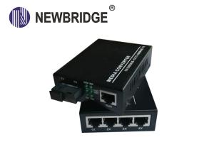 China Gigabit 4rj45 4 Port 10 100 1000M Media Converter 4*10/100/1000 Base -TX Switch Over Fiber Cable wholesale