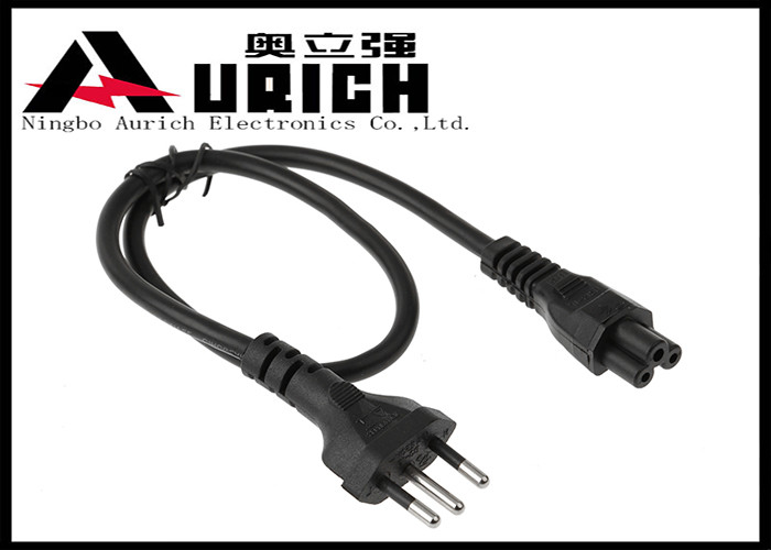 3 Pin Plug To IEC C5 Brazil Power Cord For Laptop With InMetro Certification