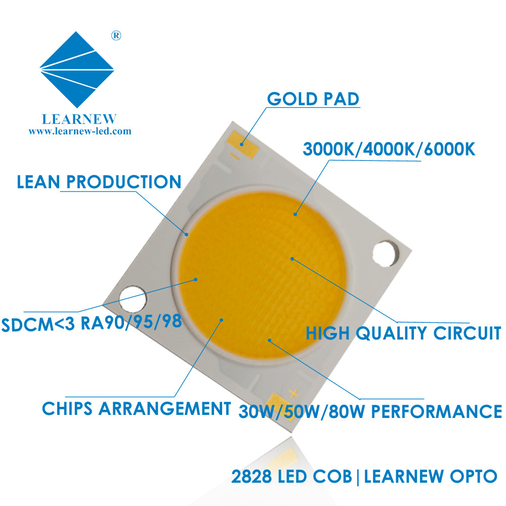 Super CRI 95 96 98 COB LED CHIP 30w 300w 2828 3838 3000K Movie Light For Photograph