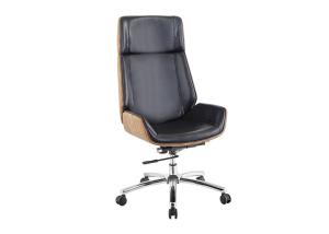 China Multifunctional Rotatable PU 82cm Black Leather Rolling Chair wholesale