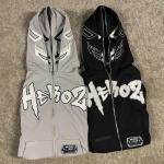 500 gsm Heavyweight Cotton Double Hoods Printed Custom Hoodies Full Face Zip Up