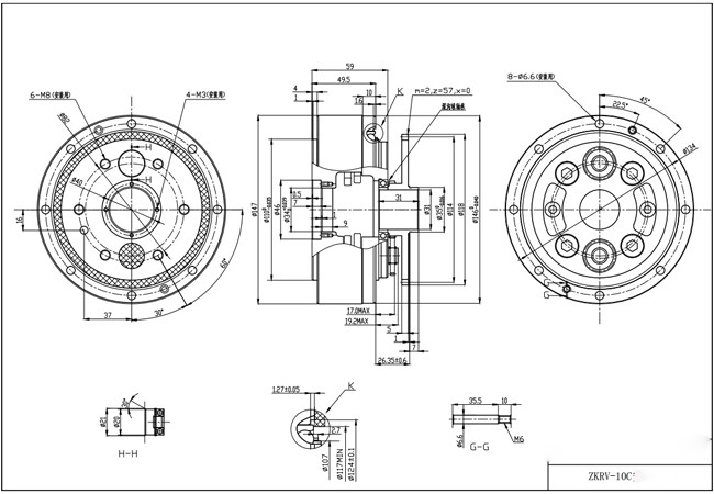 Low Backlash Cycloidal Pin Gearbox Speed Reducer Motor Internal Angular Support Bearings