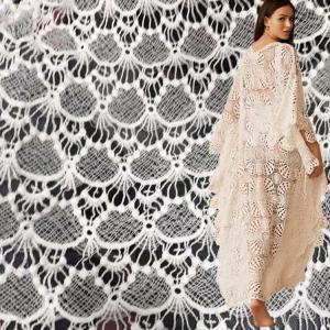 China Three Dimensional 115cm Coloured Embroidery Fabric Net Yarn White Lace wholesale