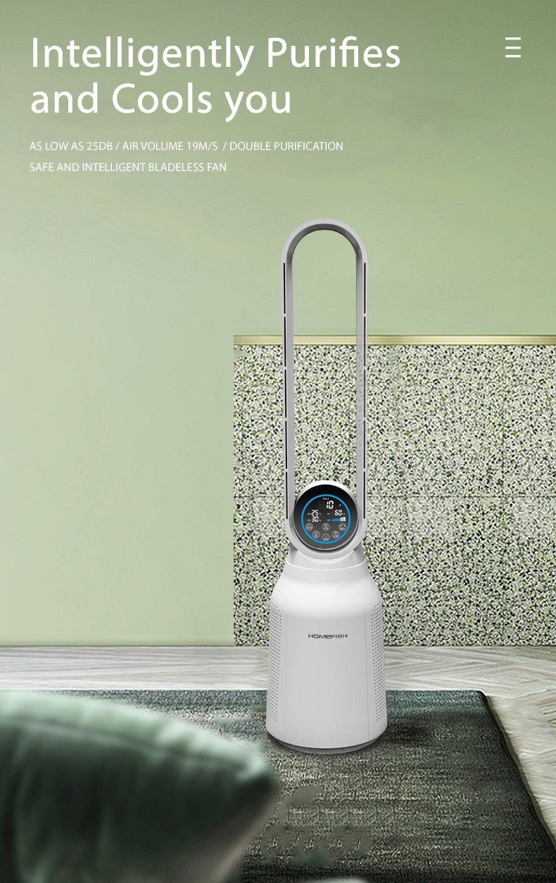 Homefish Luftreiniger Household Air Purifier With Bladeless Purification Fan OEM