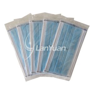 Single Piece Package Blue Ear Loop Active Carbon Face Mask