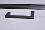 Square Bathroom Shower Cabins White Acrylic ABS Tray Black Painted
