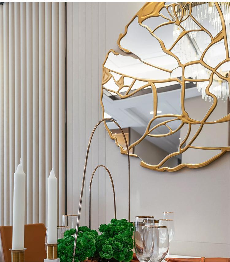 Full Length Hanging Brushed Brass Mirror 100x200cm Decorative