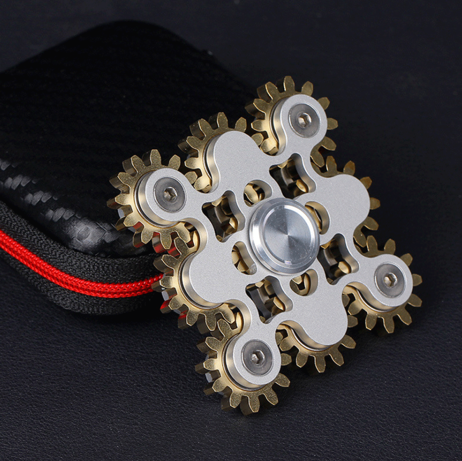 Plastic Metal Nine Tooth Linkage Finger Tip Gyroscope Hand Spinner for Unisex EDC Toy