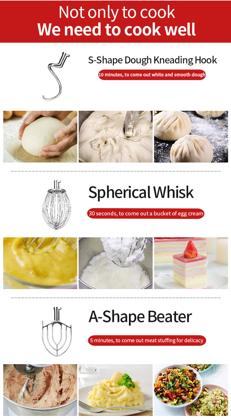 10L Heavy Duty Mixer For Pastry Baking Cake Machine
