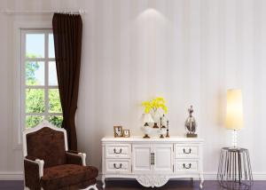 China Flocking Modern Striped Wallpaper ,Silver Brown Bright Modern Wallpaper Geometric wholesale