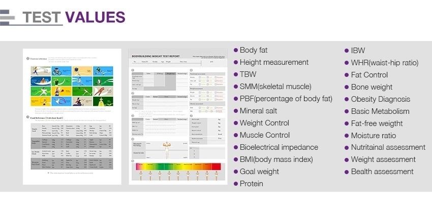 250kg Bia Bioelectrical Impedance Analysis Scale Fat Nutritional Assessment