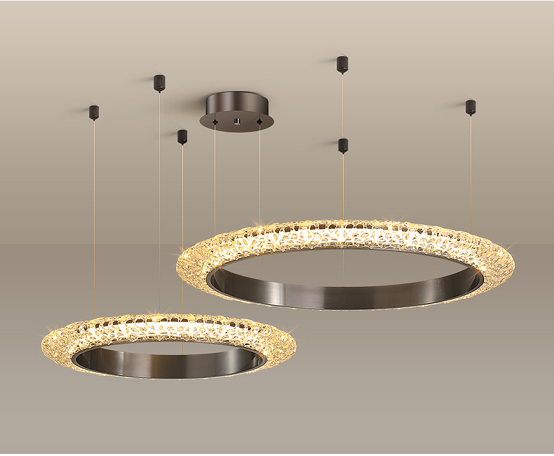 Luxury Crystal Chandelier For Living Room Round Creative Design gold pendant light(WH-CY-219)