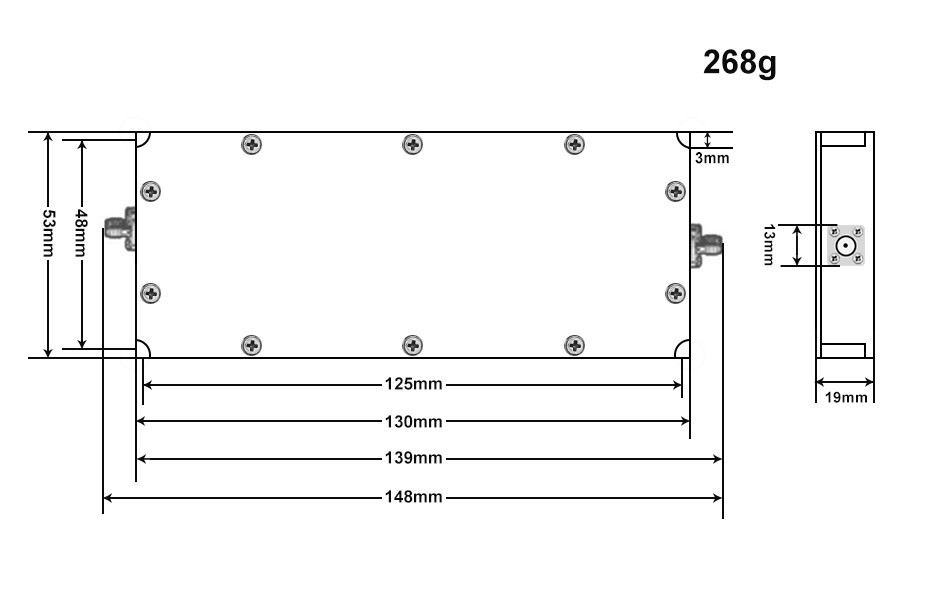 Signal Booster 30W Bidirectional RF Amplifier Module For Customized 868MHz 900MHz 1.2G 2.4G Signal Amplification