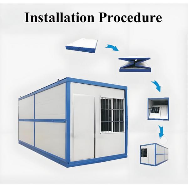 Quick & Easy To Install Folding Container House Prefab Tiny House For Live Or Work