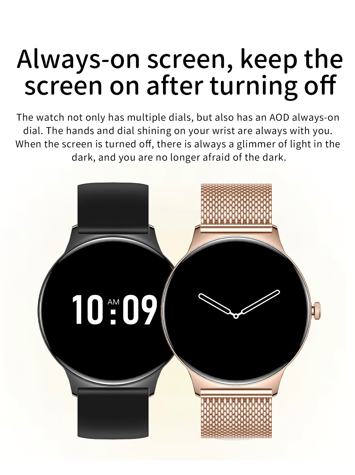 5.1Smart Women'S Bluetooth Watch Round Amoled Display OEM