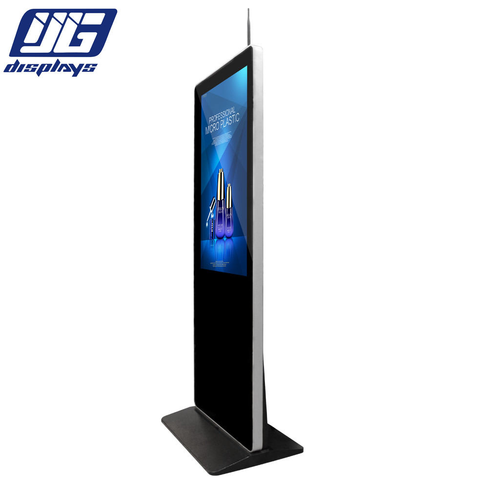 Free Standing Slim LCD Advertising Display Digital Signage Player Rectangle Shape