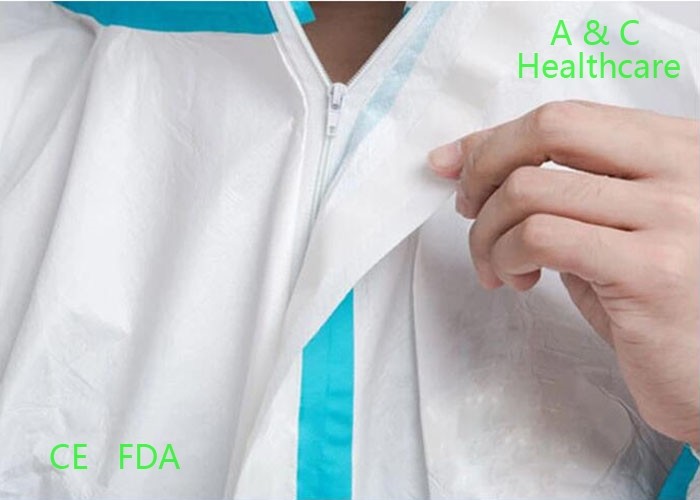 Waterproof Disposable Patient Gown Short Sleeve PP SMS SMMS SMMMS Material
