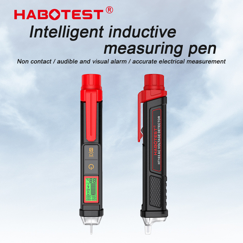 HT103 Voltage Tester 12-1000V Non-Contact Waterptoof Digital AC Voltage Detector Electrical Tester With LCD Display