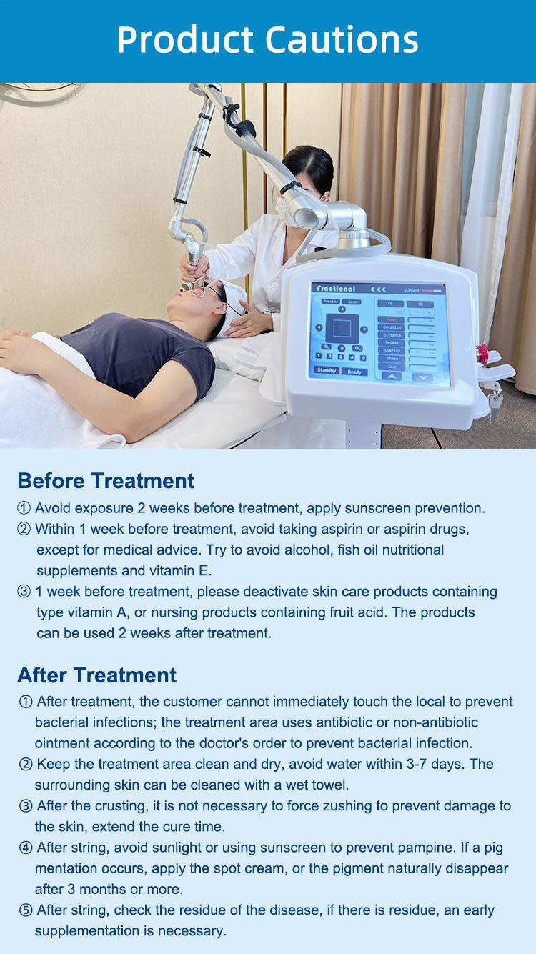 Stretch Removal Fractional CO2 Laser Machine 7 Joints Arm 1-60W Adjustable Output Power