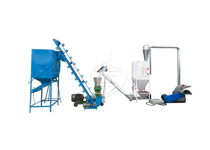 Small Cattle Feed Pellet Production Line Compact Structure For Livestock Farms