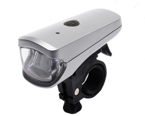 White LED USB Rechargeable Front Bike Light Super Bright For Outdoor Sports