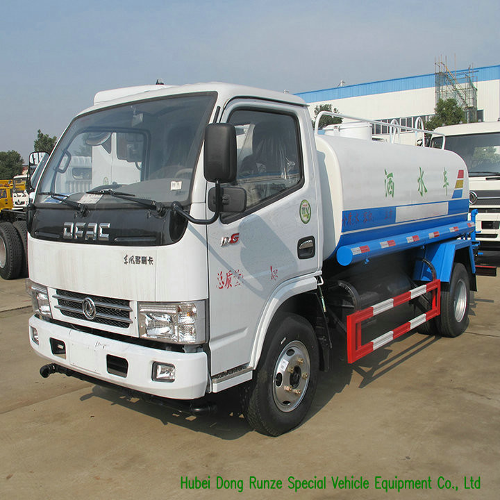 Truck Mounted Stainless Steel Water Tank 6M3 With Water Pump Sprinkler For Water Delivery and Spray LHD/RHD