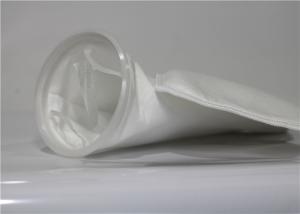 China 100 300 Micron Food Grade Fabric Nylon Filter Bag White Color Post Heat Setting wholesale