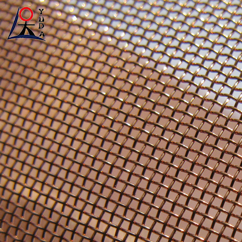 Square hole Woven 100 X 100 Wire Mesh Copper Knitted Wire Mesh