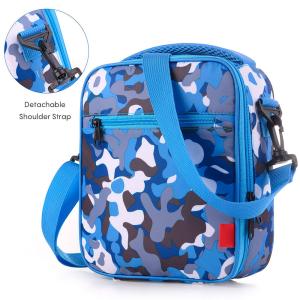 China Lightweight Boys Camo Insulated Lunch Bags With Shoulder Straps wholesale