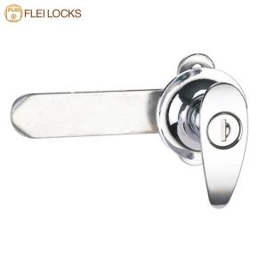 China Zinc Alloy Chrome Coated Cabinet Handle Lock OEM Service For Industrial Cabinet wholesale