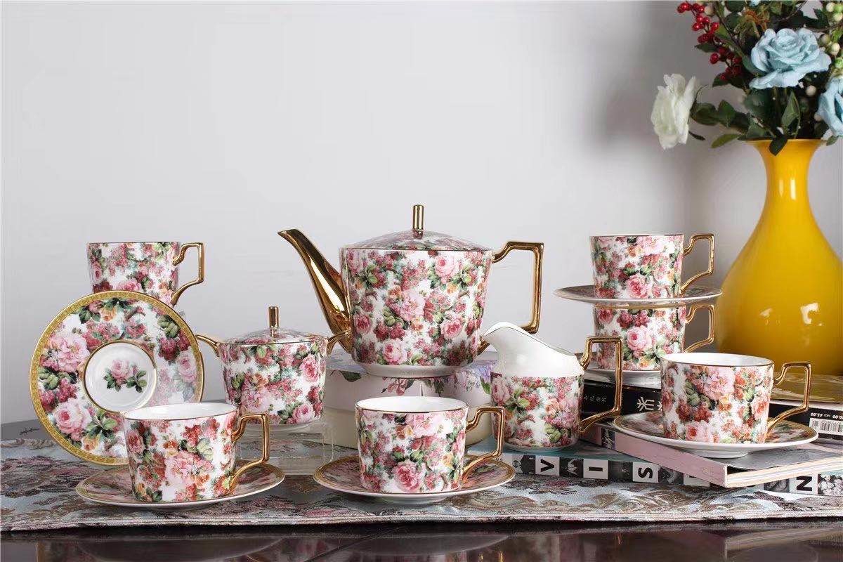 8.7oz 260ml Thin Fine Floral Regency Bone China Tea Cups