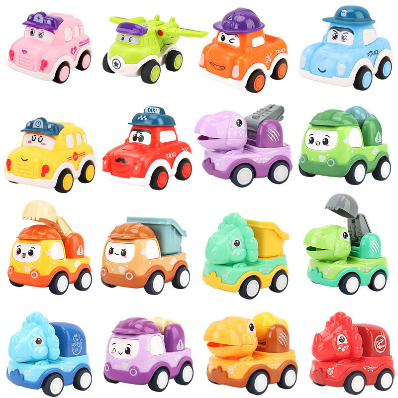 1 32 Scale Mini Q Cute Rescue Alliance Team Cartoon Inertia Power Car Dinosaur Car Toy