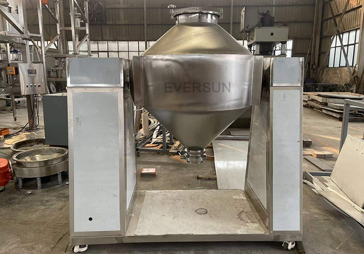 Mini Industrial Dry Double Conical Blender Machine For Powder Mixing