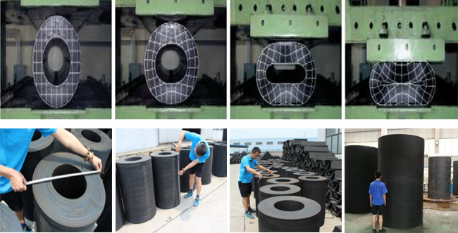 Cylindrical Dock Rubber Fender Bumper Abrasion Resist For Vessels Quay