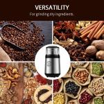Herbs Grains Kitchen Espresso Machine Push-lid Stainless Steel Electric Grinding