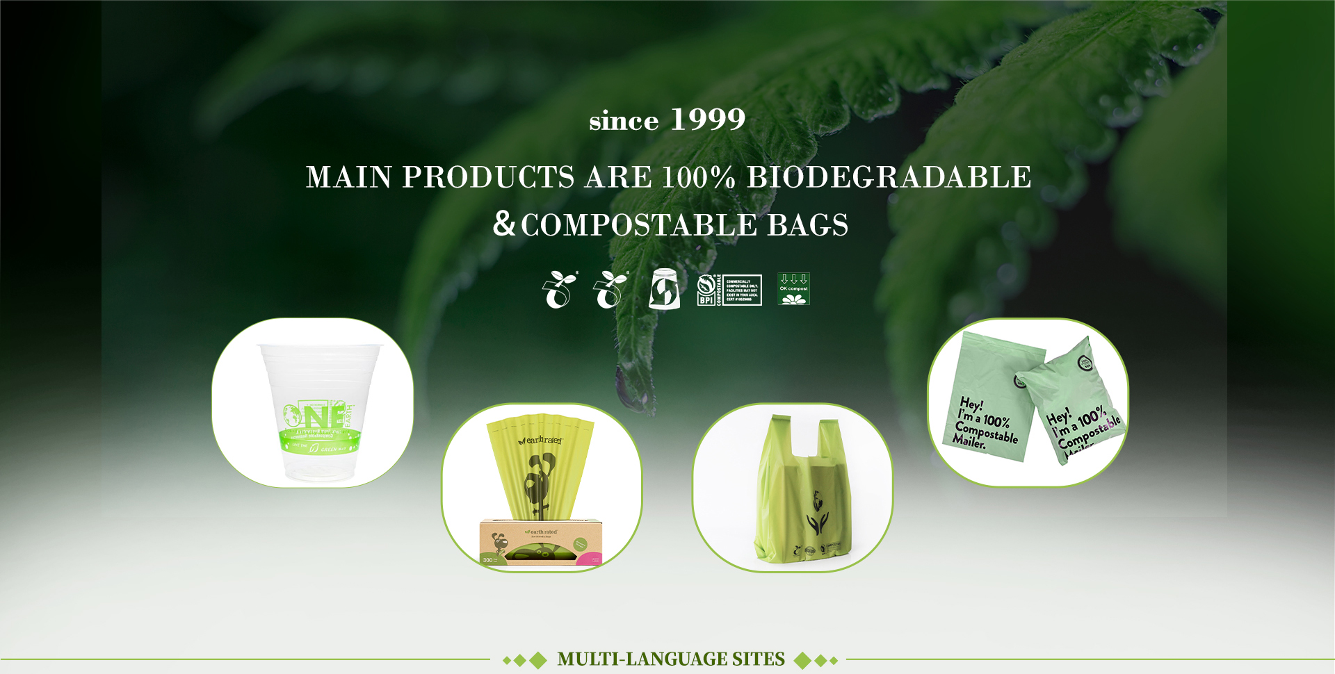 Household Cornstarch Compostable Bin Liners For Supermarket