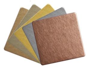 China Bronze Coating Stainless Steel Sheet Metal Flat Shape 304 316L 100micron PVC wholesale