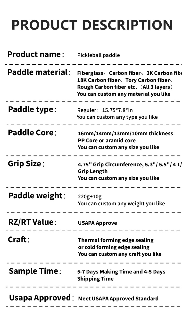 Pack Bubble Bag/pcs USAPA Approved Pickleball Paddle Set for All Ages and Skill Levels