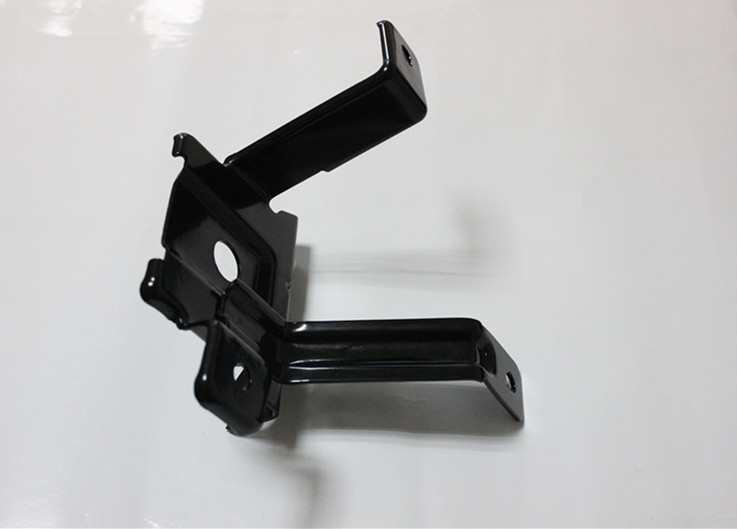 metal stamping parts, black coated steel stamping support bracket
