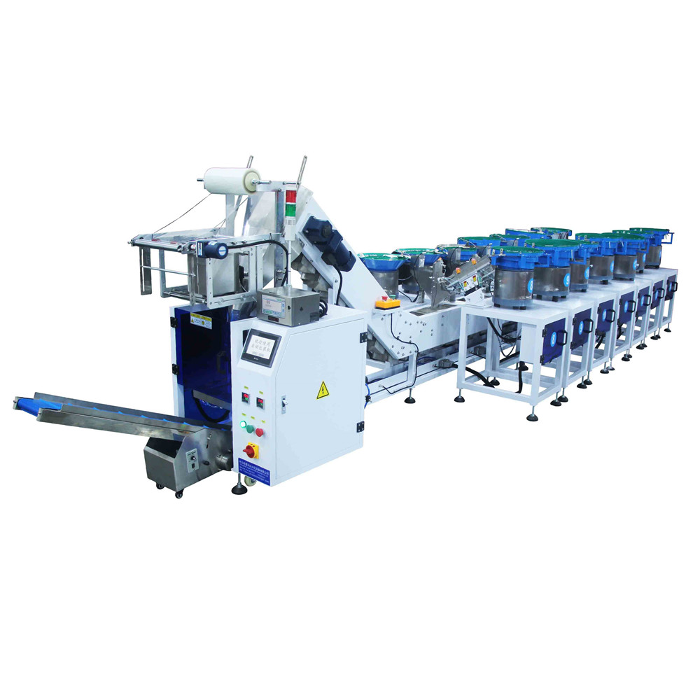Automatic Equipment 16 Drums Hardware Parts Fastener Nut Bolt Automatic Packing Machine
