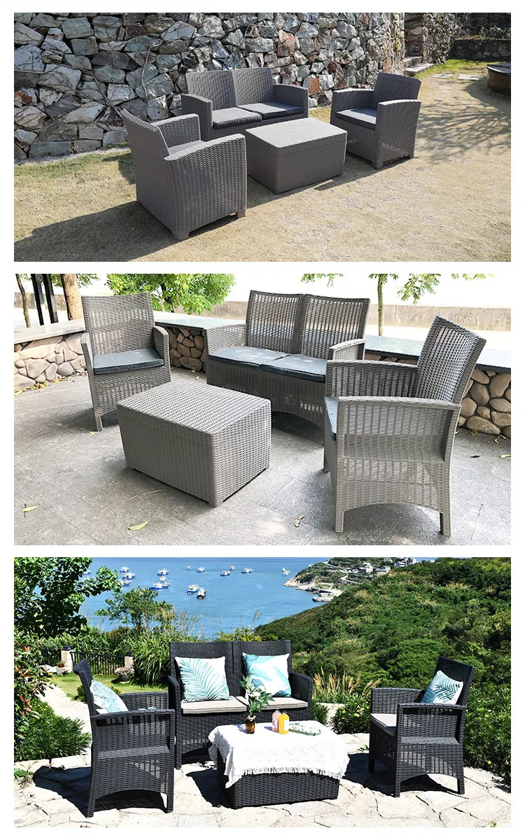 Transform Your Patio into a Nordic Paradise with Plastic Dinning Table and Chair Set