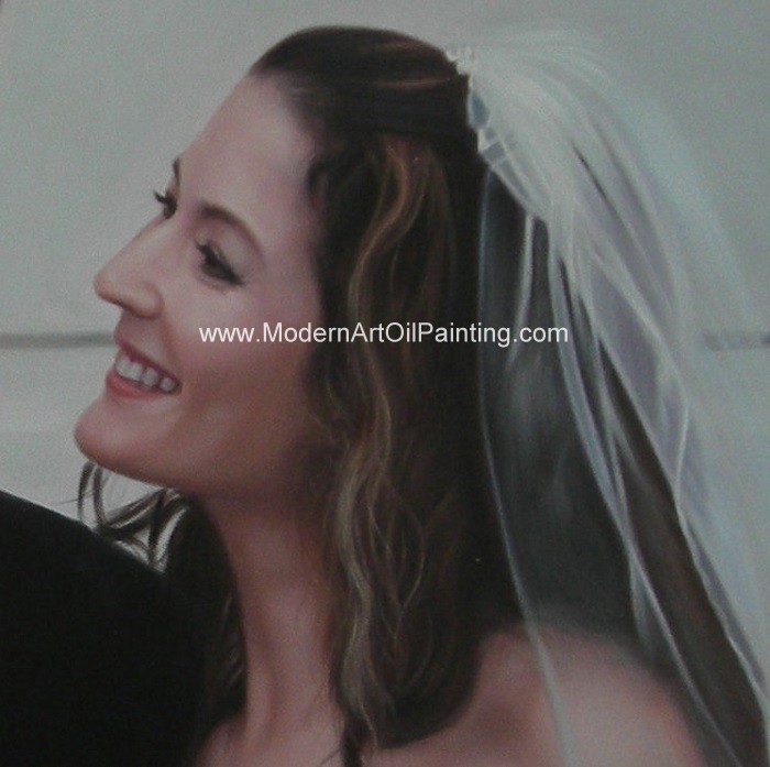Canvas Custom Oil Painting Portraits From Photographs Hand Painted Wedding Portraits