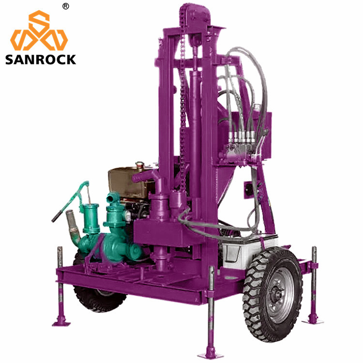 Water Well Borehole Drilling Rig Hydraulic Drilling Rig Trailer Mounted Water Well Drilling Rigs
