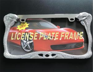 China American Standard Snake Chrome License Plate Frames With Carefully Polished wholesale