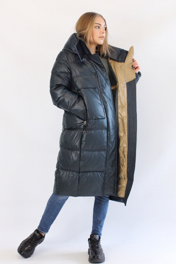 FODARLLOY Direct wholesale great standard Pure Color Simple Lady's Winter Jacket Long Warm Women Down Cotton-padded Outwear