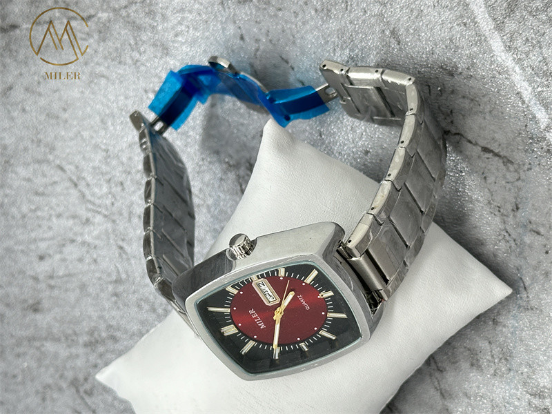 Luxury Watch Business Waterproof Stainless Steel Square Quartz Watch Men