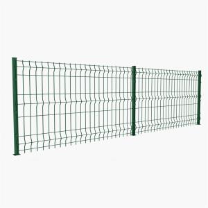 China Galvanized Steel Metal Mesh Security Fencing PVC Coated 3D Bending Curved Garden Farm wholesale