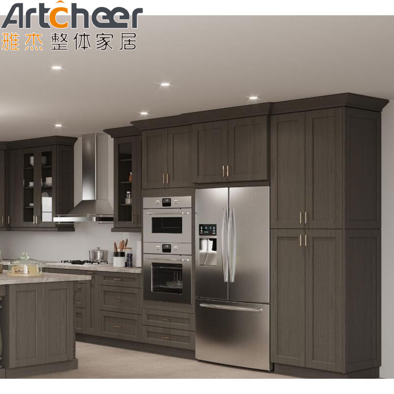 Customized Color Modern Wooden Kitchen Cabinet Set for Durable Kitchen Renovation