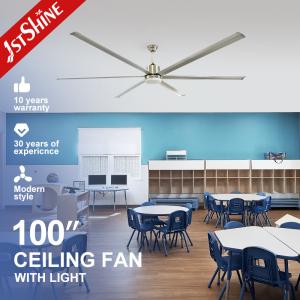 China Industrial Ceiling Fan With Light Big Size High Air Volume Commercial Indoor Dc Motor Fan wholesale