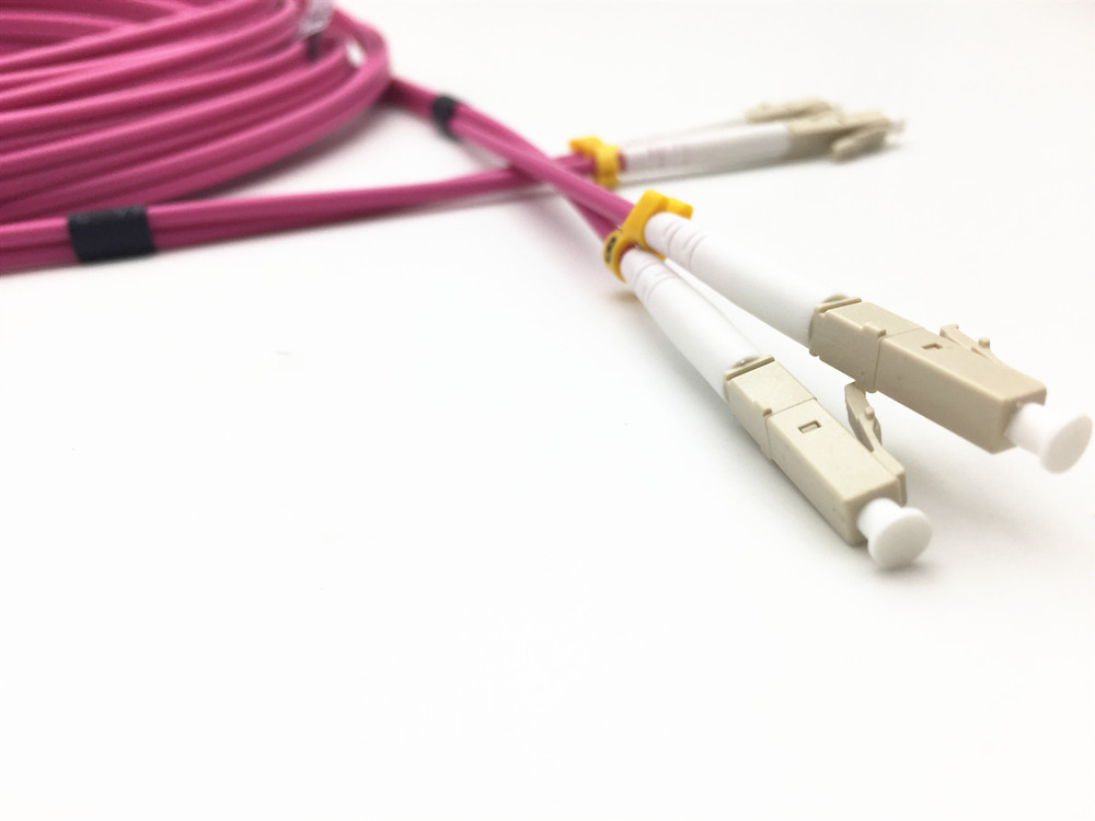 LC/LC OM4 Multimode Fiber Jumper Cable Patch Cord100G Duplex 50/125 LSZH 1/2/3/5m